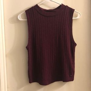 Burgundy sweater tank